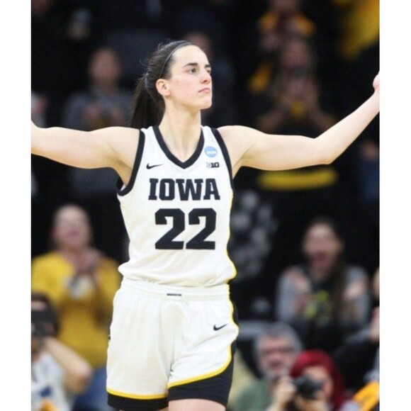 Caitlin Clark-(Iowa)-(Hawkeyes)-(White)-(Jersey)-(New Cond.)-(Size-L)-$55 - Picture 2 of 11